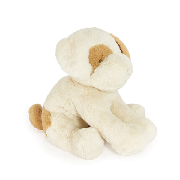 Right Side View Bigger Skipit Cream & Tan Dog Stuffed Animal