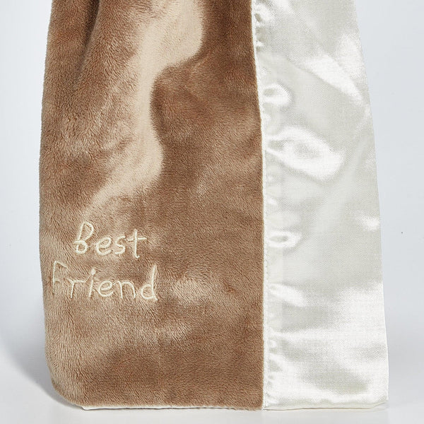 Best Friend Embroidery on Bear Blanket