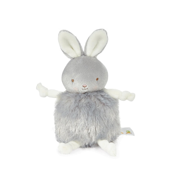 Close Up Gray Bloom Bunny Roly Poly Stuffed Animal