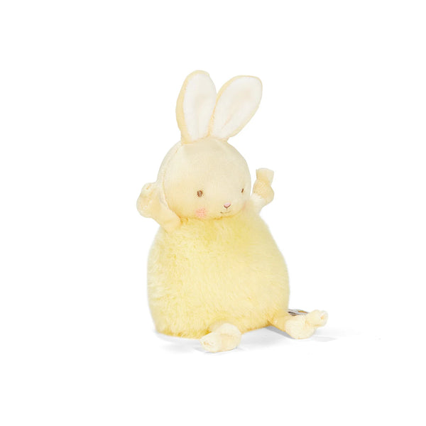 Side view of Lemon Yellow Fluffy Bunny