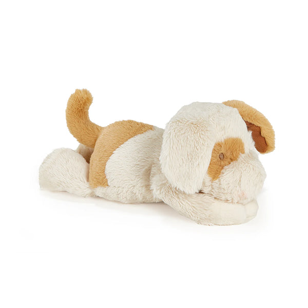 Side view cream & tan Puppy Stuffed Animal