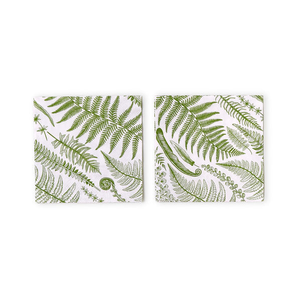 Detail view of Fern Paper Cocktail Napkins