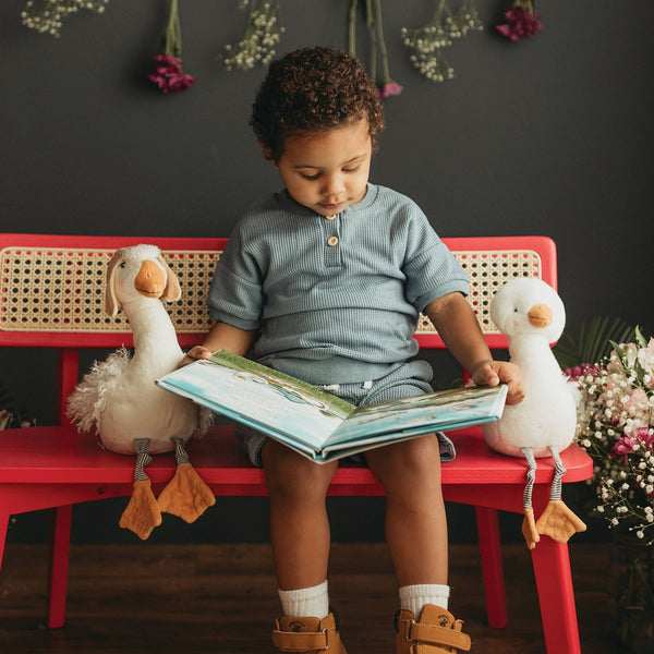 Child with Avery, Baby Avery, and Book