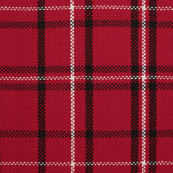 Close Up View Red Plaid Cloth