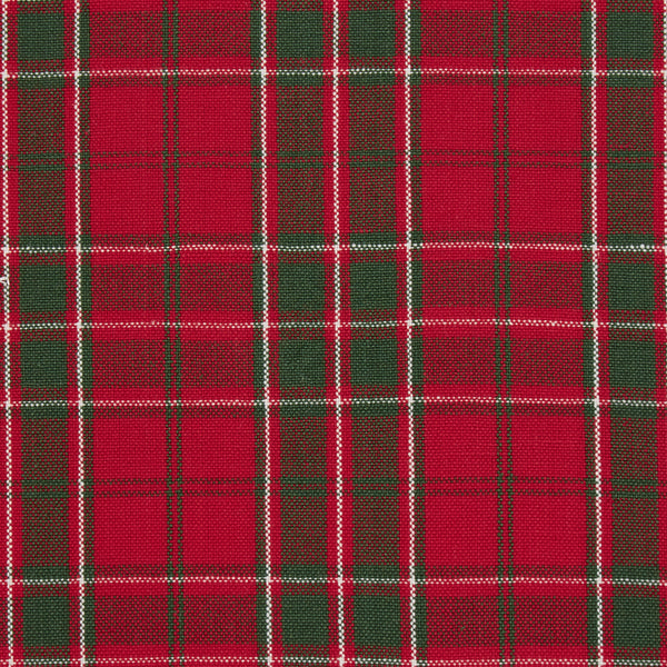 Close up view of Red & Green Plaid Cotton Dishtowel