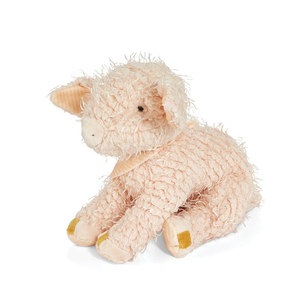 Left side View Bunnies by the Bay Hammie the Pig Stuffed Animal Baby Toy