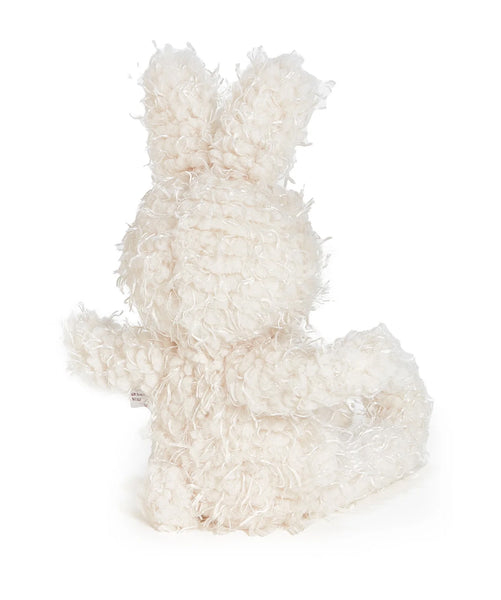 Back View Shaggy Cream Bunny Stuffed Animal