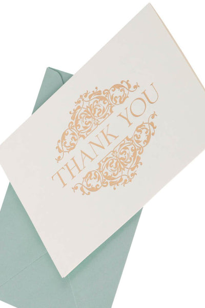 Thank You Card with Gold Lettering