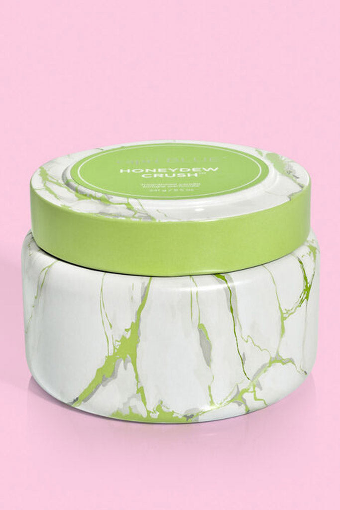 Honeydew Crush Modern Marble Travel Tin Candle