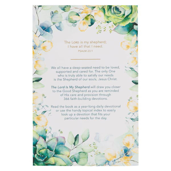 Back Cover with Flowers & Psalm 23:1