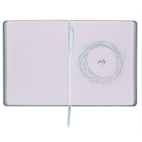 Iced Aqua Satin Ribbon Page Marker View