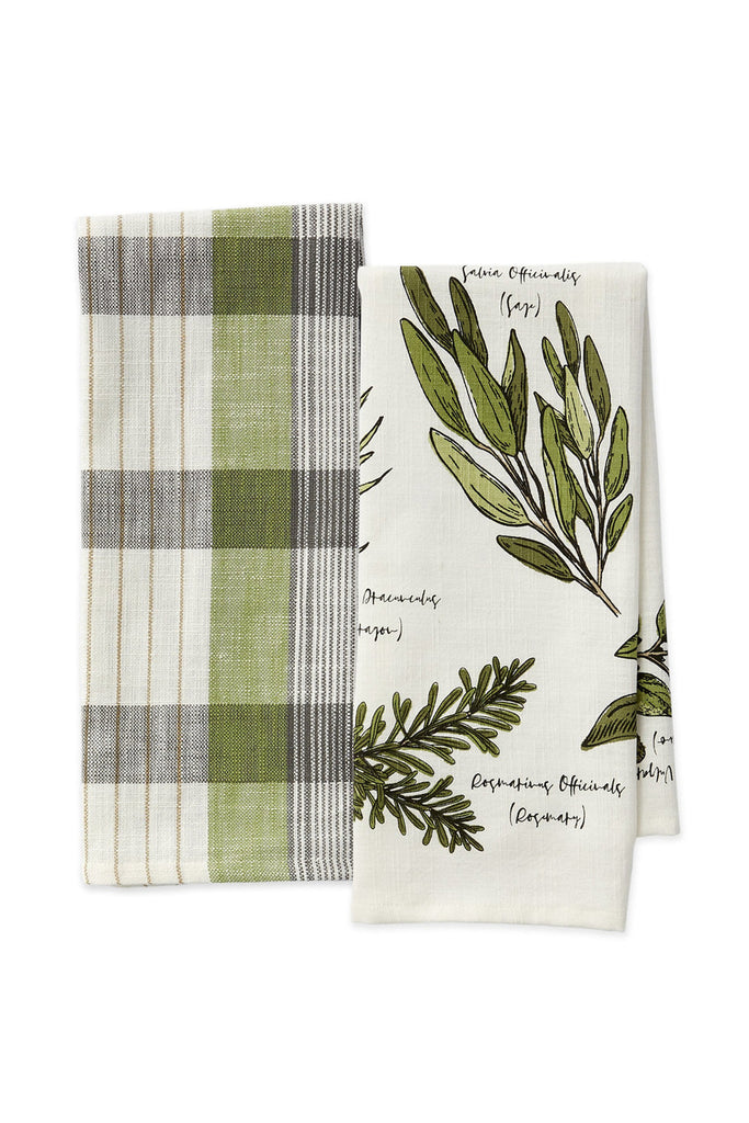 DII Culinary Herb Dish Towel Set