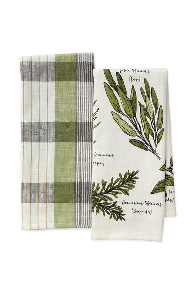 DII Culinary Herb Dish Towel Set