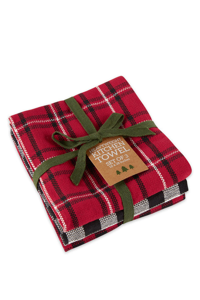 DII Winter Cabin Heavyweight Dishtowel Set of 3