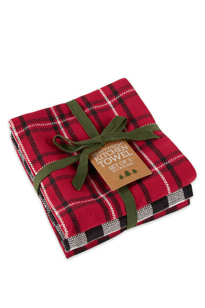 DII Winter Cabin Heavyweight Dishtowel Set of 3