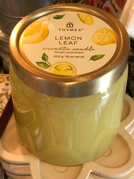 Thymes Lemon Leaf Jar Candle in The Little Red Shop