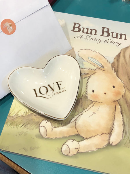 Bun Bun Book with Note & Heart Dish