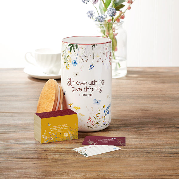 Wildflower Give Thanks Gratitude Jar