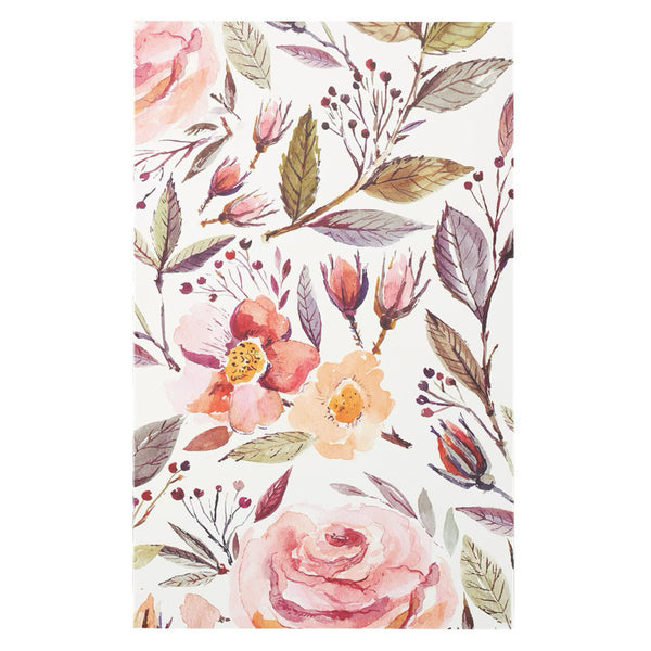 Back view Rose Floral Paperback Journal