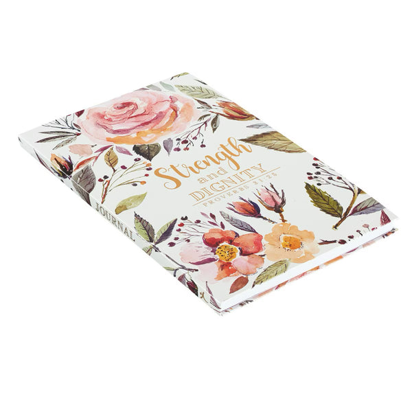 Side View Paperback Rose Floral Journal