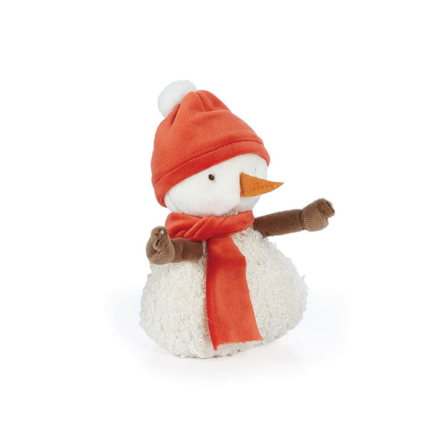 3/4 view Bunnies by the Bay Marshmallow Roly Poly Rust Hat Sherpa Snowman