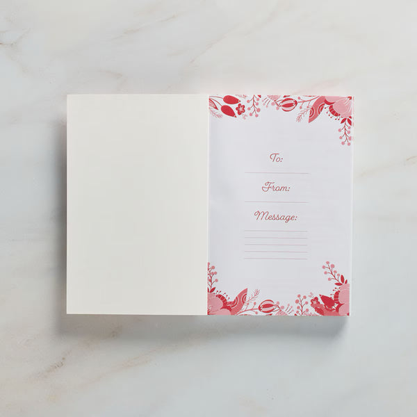 Presentation page with Red Florals