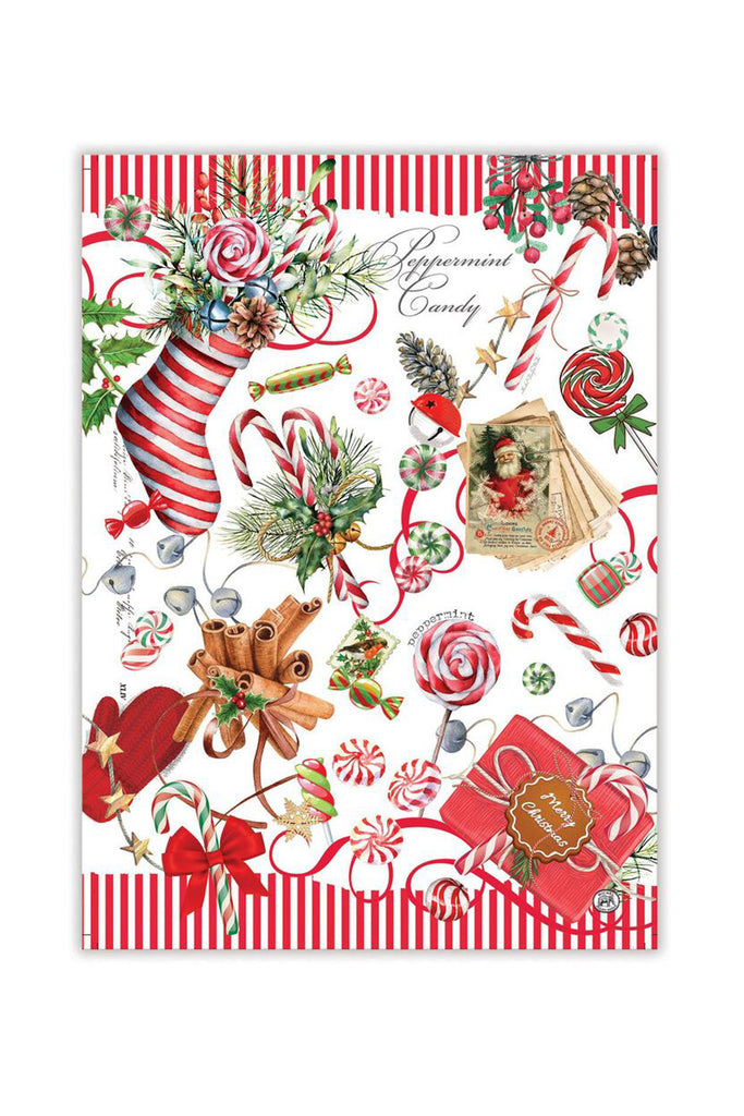 Michel Design Works Peppermint Kitchen Towel Christmas Linen