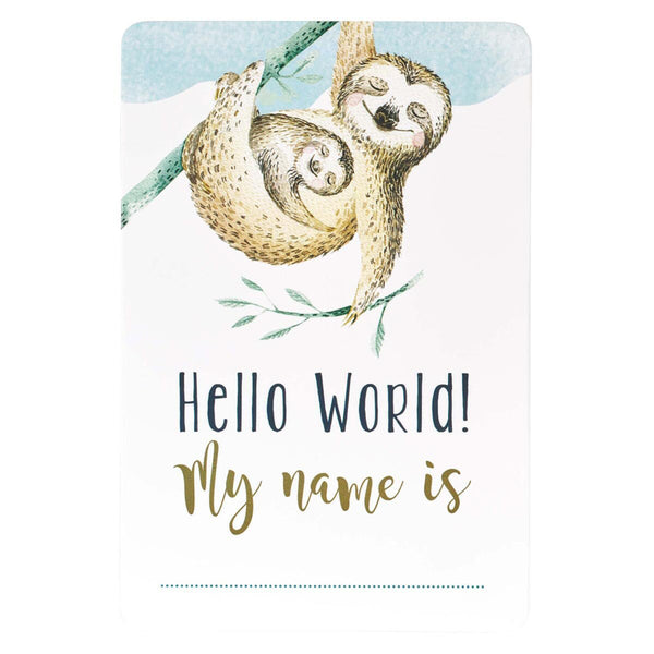 Presentation Card with Mama & Baby Sloth