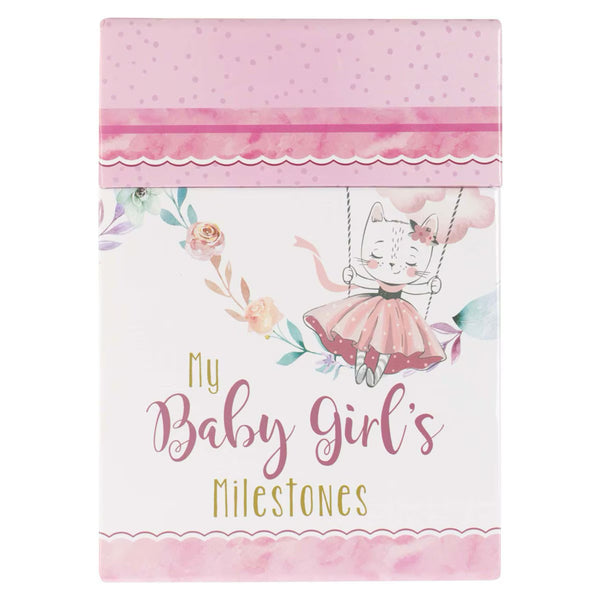 Milestones for Baby Girls Cover with Kitty on a Swing