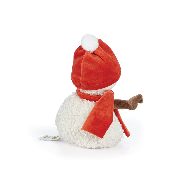 Back view Bunnies by the Bay Marshmallow Roly Poly Snowman with Rust Cap