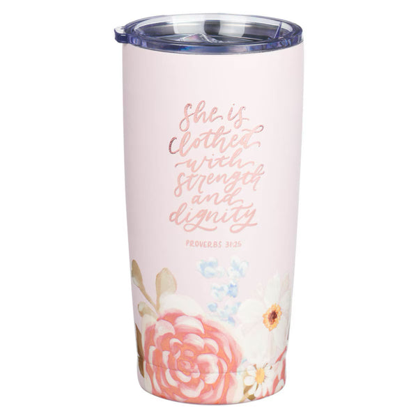 Stainless Steel Pink Floral Prov 31 Travel Cup
