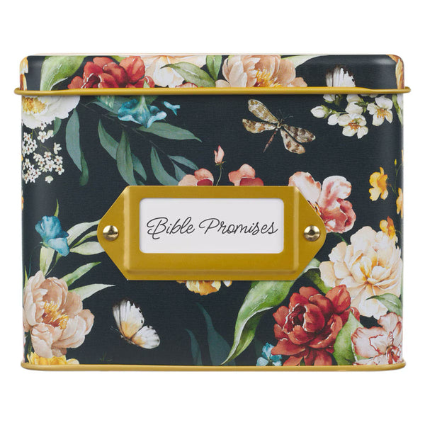 Front View Black Tin w/ Brass Label