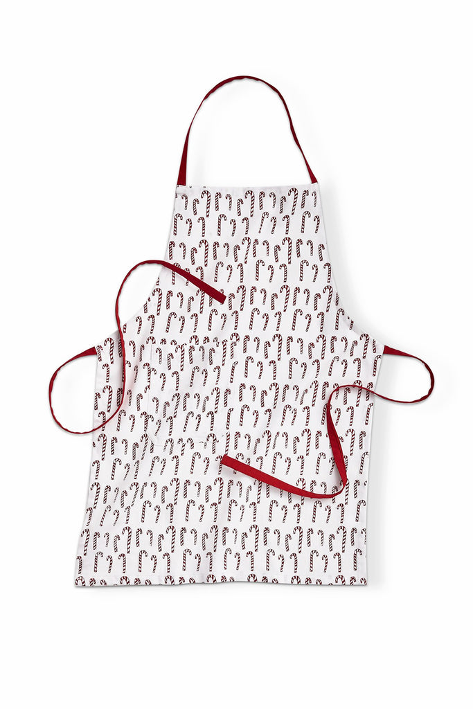 Tag Ltd Child's Candy Cane Cotton Chef Apron with Red Ties