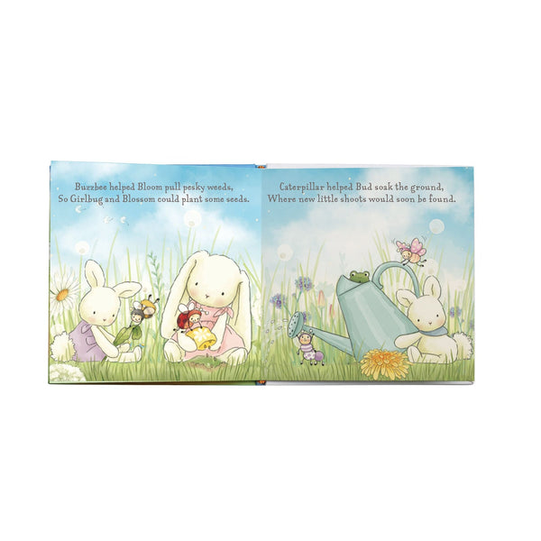 Children's Book with Bunnies, Bugs & Flowers