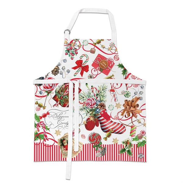 Close up view Michel Design Works Peppermint Chef Apron