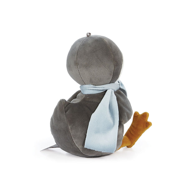 Back view Snowcone the Penguin Stuffed Animal from Bunnies by the Bay's Holiday Sweets Collection