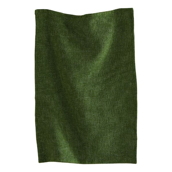 Close Up Tag Foliage Green Waffle Weave Dishtowel