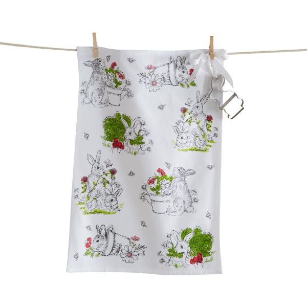 Close Up Tag Kitchen Dishtowel & Bunny Cookie Cutter Set