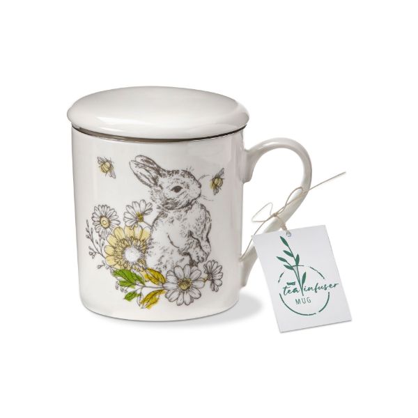 Tag Bunny Mug with Lid & Tea Infuser