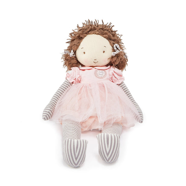 Close Up Elsie Doll with Brown Hair by Bunnies by the Bay