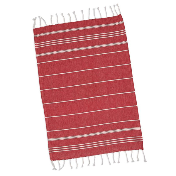 Open View Red Fouta Cotton Kitchen Towel