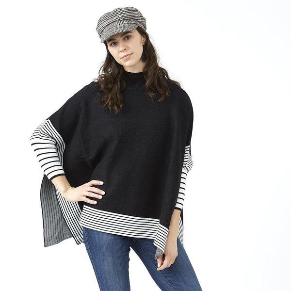 Eddie Stripe Poncho on shown on Model
