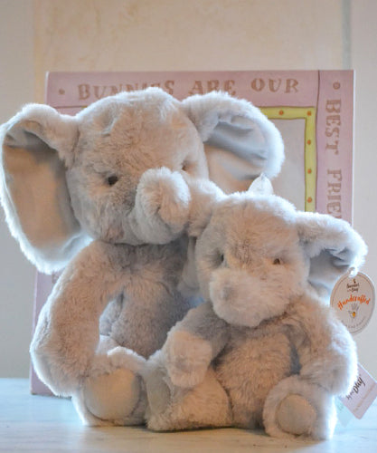 Peanut and Tiny Nibble Peanut the Bunnies by the Bay Elephant Stuffed Animals