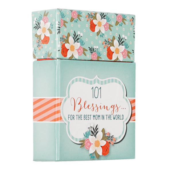 Side View Aqua Floral Blessing Box