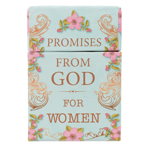Close up Aqua Promises Card Box