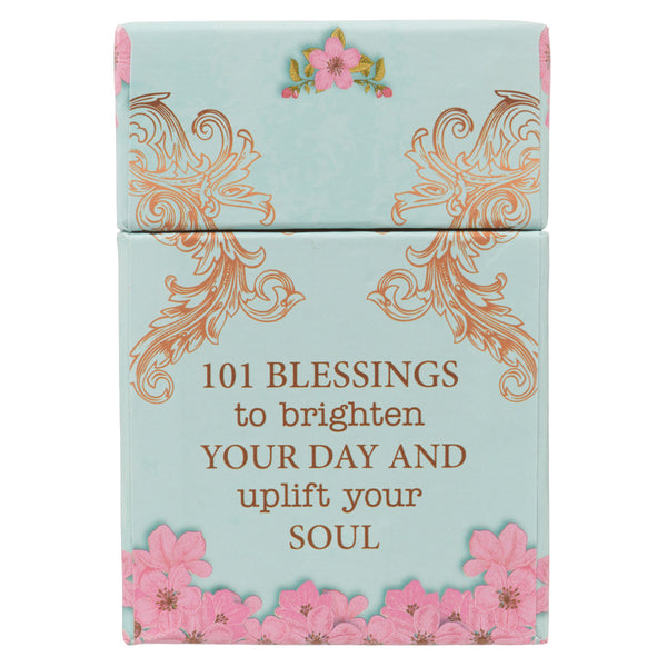 101 Blessing Back of Aqua Card Box