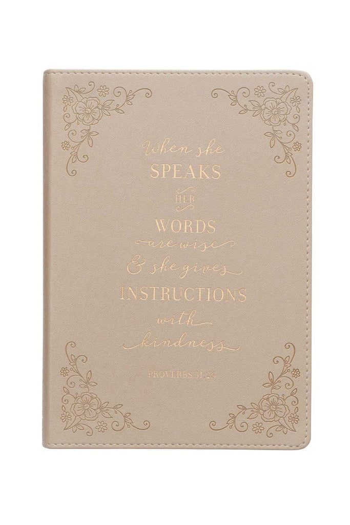 When She Speaks Taupe Christian Journal