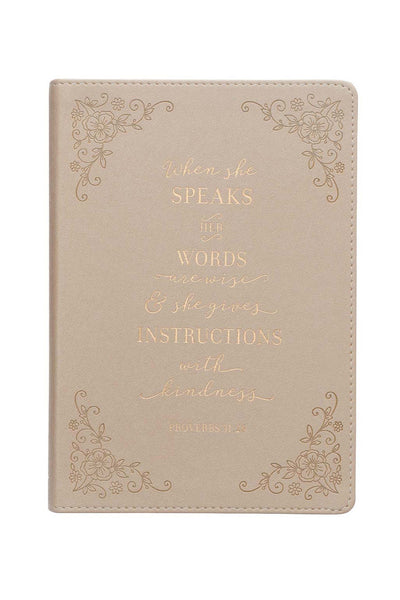 When She Speaks Taupe Christian Journal