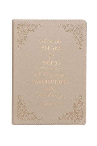 When She Speaks Taupe Christian Journal