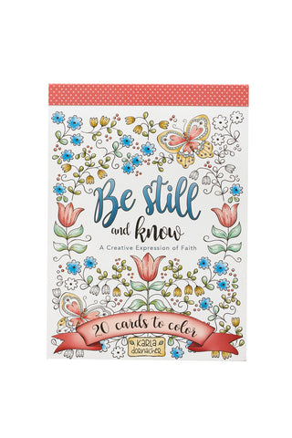 Be Still Floral Coloring Card Cover